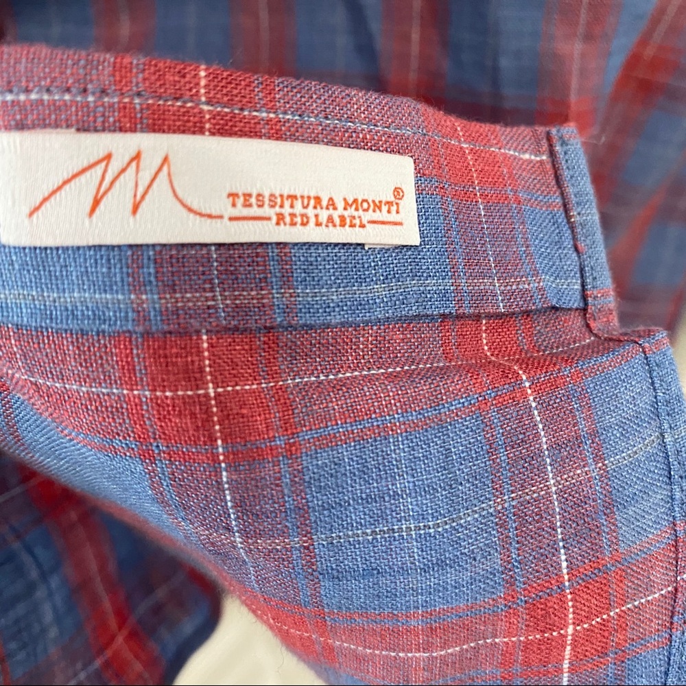 Zachary Prell Plaid Linen Button Down Shirt - Picture 9 of 12
